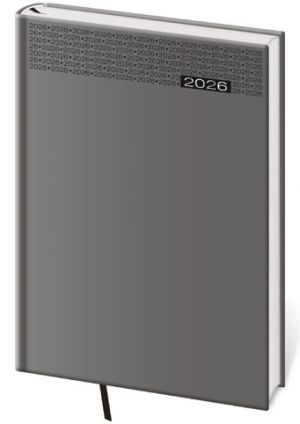 Diář denní A5 Gommato - šedá 2026 / 20,5cm x 14,5cm / DG422-3-26