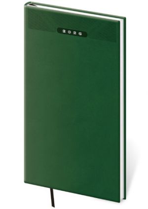Diář týdenní kapesní Print Classic - zelená 2026 / 15cm x 8cm / DP426-04-26