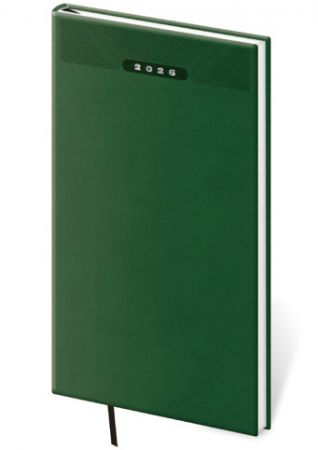 Diář týdenní kapesní Print Classic - zelená 2026 / 15cm x 8cm / DP426-04-26