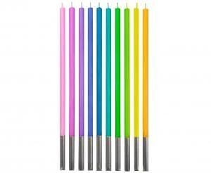 Dortové svíčky 10 ks Pastel jumbo