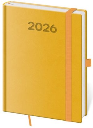 Diář denní B6 Print Pop - žlutá 2026 / 16,5cm x 12cm / DPP432-09-26