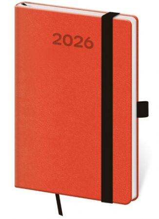 Diář týdenní kapesní Print Pop - oranžová 2026 / 14cm x 9cm / DPP436-10-26