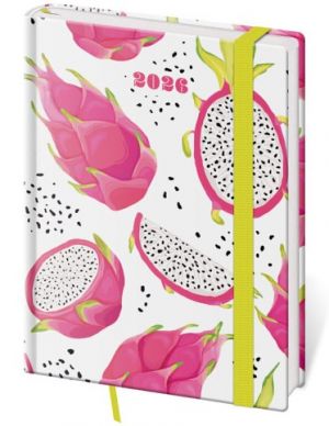Diář týdenní B6 Vario Pitaya s gumičkou 2026 / 16,5cm x 12cm / DV433-21-26
