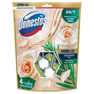 WC blok &quot;Aroma Lux&quot;, poupě bílé růže a tea tree olej, 4x 50 g, DOMESTOS 68689964