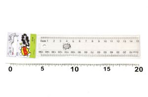 Pravítko 15cm transparentní