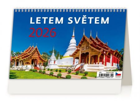 Kalendář stolní Letem světem 2026 / 16,9cm x 22,6cm / S28-26
