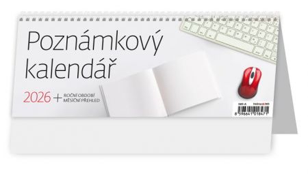 Kalendář stolní Poznámkový kalendář 2026 / 13,1cm x 24,6cm / S65-26-A