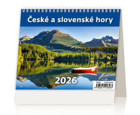 Kalendář stolní MiniMax České a slovenské hory 2026 / 16,4cm x 17,1cm / SM09-26