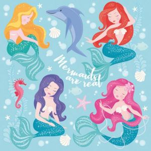 Ubrousky DAISY L (20ks) Pastel Mermaids