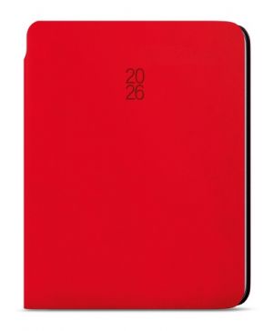 Diář denní - David - Softy - A5 - červená 2026 / 20,5cm x 14,3cm / BDD16-6-26