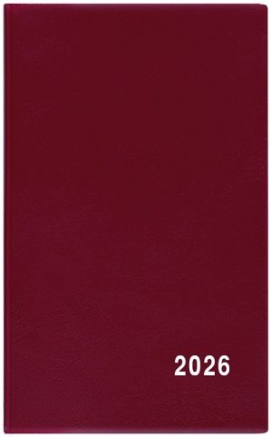 Diář týdenní - Alois - PVC - bordó 2026 / 15cm x 9cm / BTA1-3-26