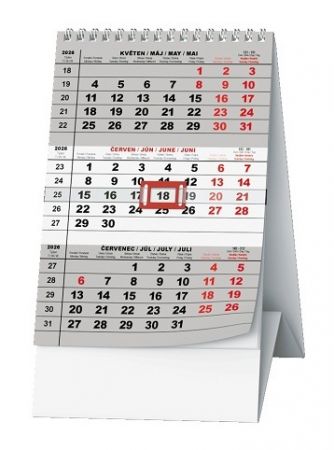 Kalendář stolní Mini tříměsíční 2026 / 16cm x 11,2cm / BSA7-26