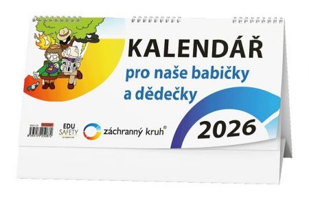 Kalendář stolní Kalendář pro naše babičky a dědečky 2026 / 15cm x 30cm / BSE4-26