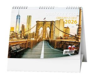 Kalendář stolní Obrázky z cest 2026 / 15cm x 21cm / BSH3-26