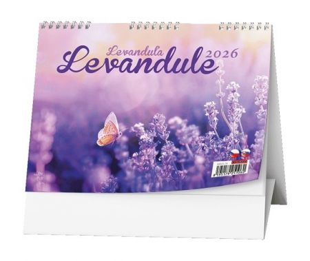 Kalendář stolní Levandule 2026 / 15cm x 21cm / BSV5-26