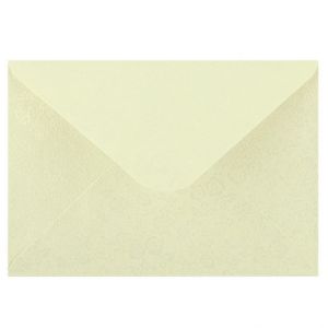 Obálka C6 11,2x15,8 cm metalická s ražbou, krémová<br />