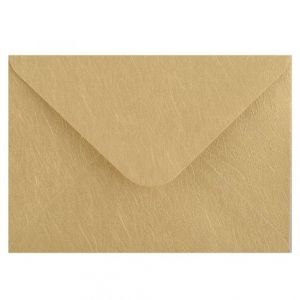 Obálka C6 11,2x15,8 cm metalická s ražbou, zlatá<br />