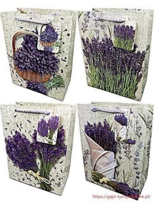 Dárková taška M 24×18×9 cm – levandule