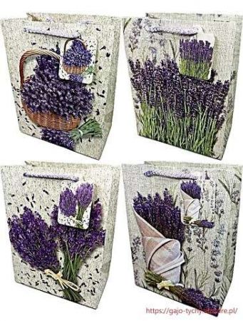Dárková taška M 24×18×9 cm – levandule