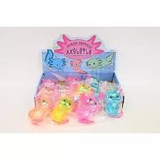 Axolotl antistresový gelový mačkací se třpytkami