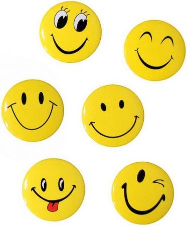 Odznak smile 3cm žlutý 40ks