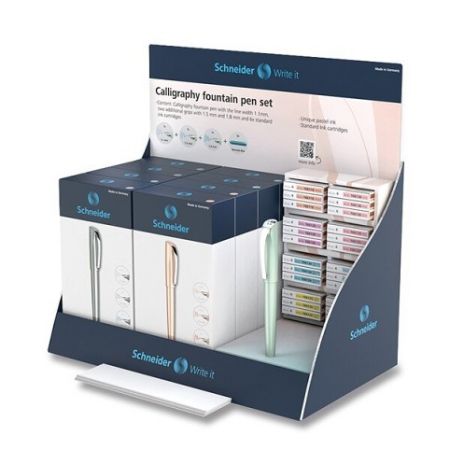 Kaligrafické plnicí pero Schneider Callissima stojánek, 32 ks