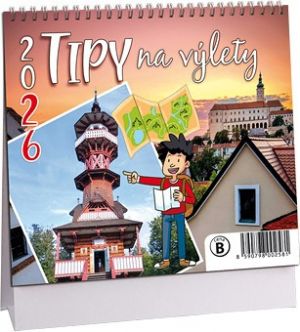 Kalendář stolní MINI Tipy na výlety 2026 / 17cm x 14,5cm / K766