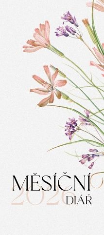 Diář měsíční potisk 2026 / 8cm x 18cm / DM191