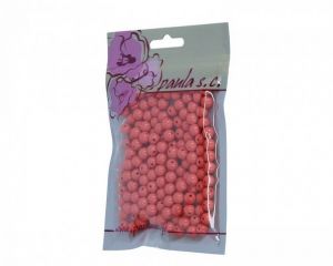 Korálky 8mm pomerančové matné plastové 50 g