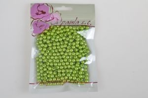 Korálky 6mm zelené plastové 50 g