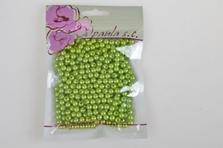 Korálky 6mm zelené plastové 50 g