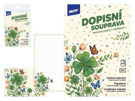 Dopisní papír barevný LUX 5+10 (Čtyřlístek)