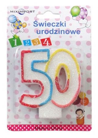 Svíčky dortové čísla "50" MIXIMPORT