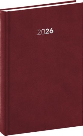 Diář denní Balakon 2026, bordó, 15 x 21 cm / PGD-DA5BA-6127