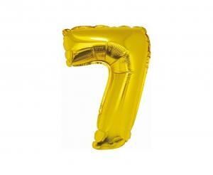 GD balónek fóliový 35cm "7" zlatá