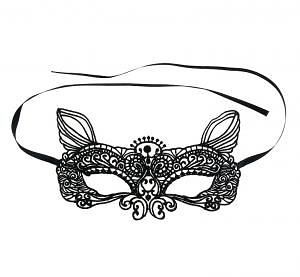 GD Párty - škraboška Kočka černá