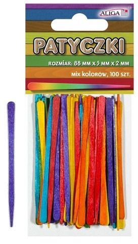 ALIGA dřívka PK-0098 mix bárev 100ks