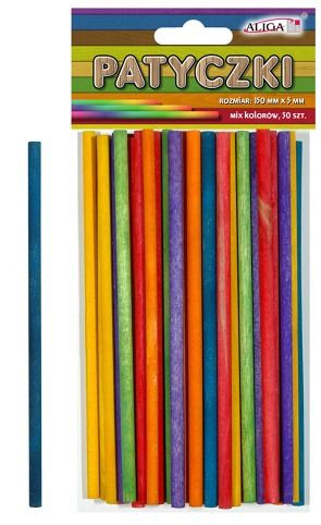 ALIGA dřívka PK-0111 MIX 50ks kulaté bar