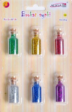 ALIGA brokát MT-6113 6x2.5g /24/ SKLO