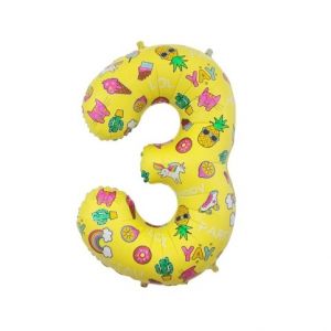 GD balónek fóliový 78cm "3" BC-HOB3