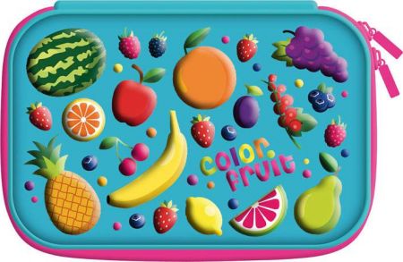 Mjski 3D EVA penál 1zip 2kl Fruits
