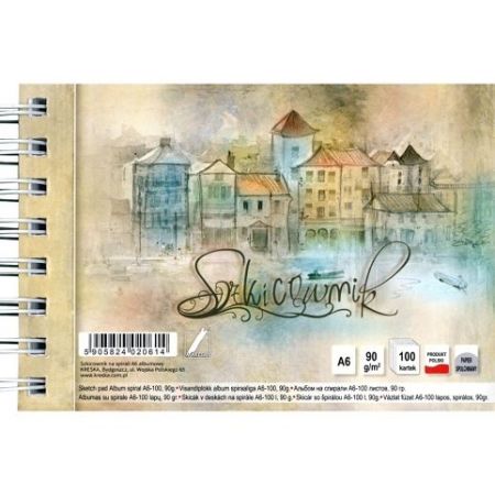 Skicák v deskach A6/100l 90g SP KRESKA