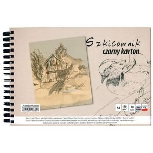 Skicák v deskách černý p A4/60l 170g SP