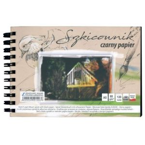 Skicák v deskach černý p A5/120l 80g SP