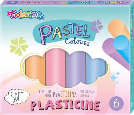 Colorino pastel plastelina 6 barev