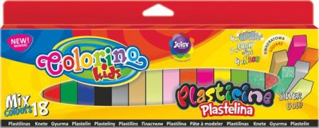 Colorino plastelina 18 barev MIX hranatá