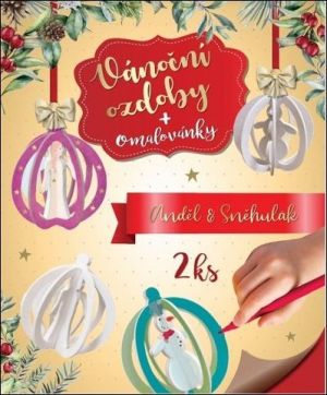 3D omalovánky OV5 Vánoční Anděl + sněhu