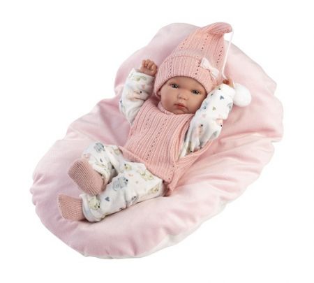 Llorens 63504 NEW BORN HOLČIČKA - realistická panenka s celovinylovým tělem - 35 cm
