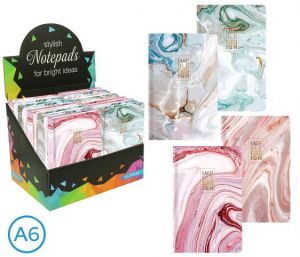 Kniha záznamová A6 linka 96l Marble mix