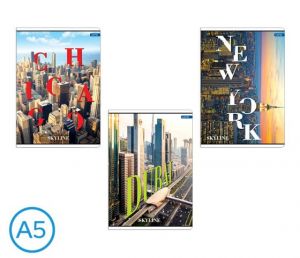 Sešit A5 linka 52l Skyline mix